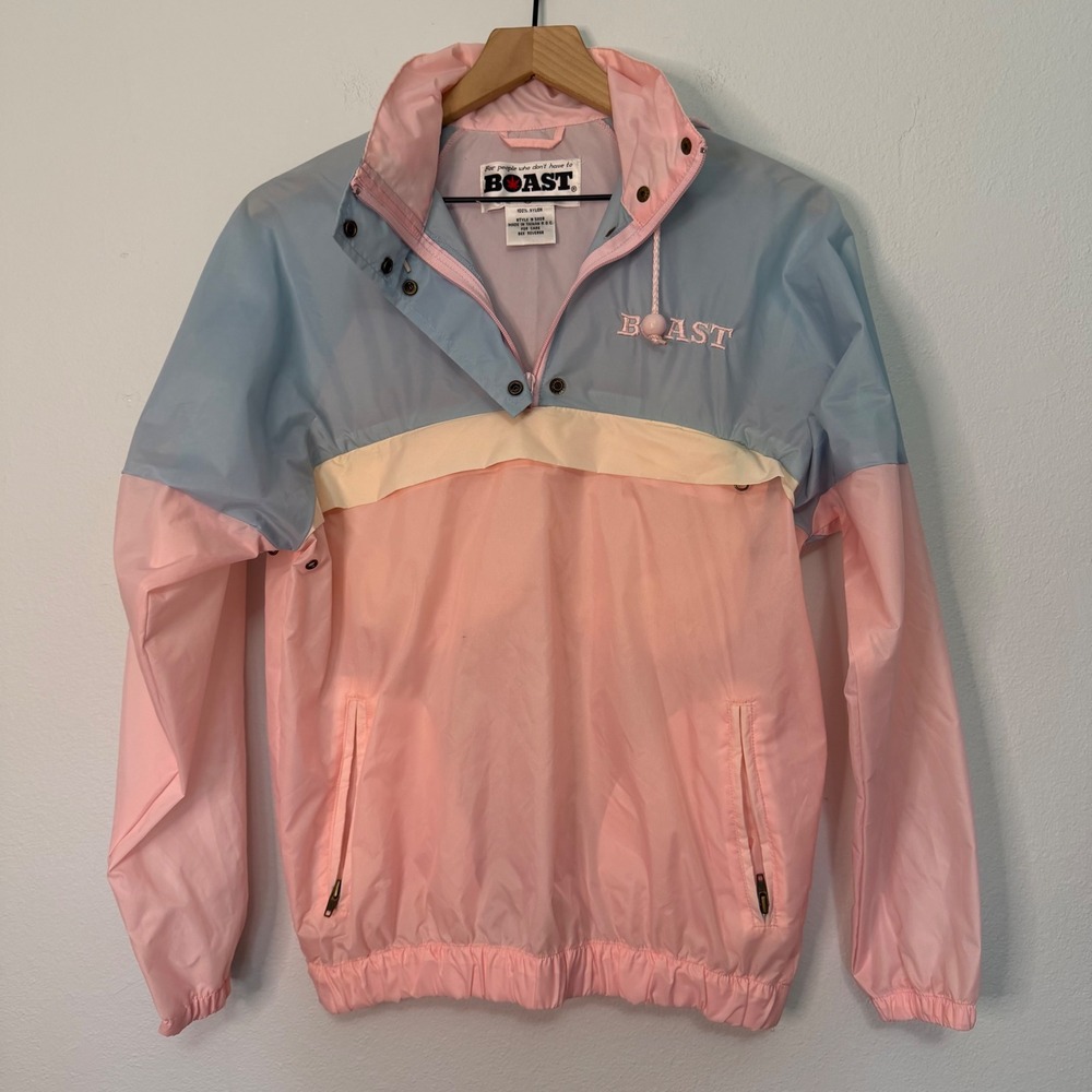 Vintage Boast - 80's 90's Colorblock Windbreaker Convertible Fanny Pack Sz M